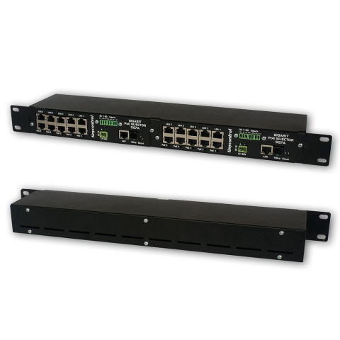 2x Managed Gigabit PoE Injector 5G7A-M in RACK housing