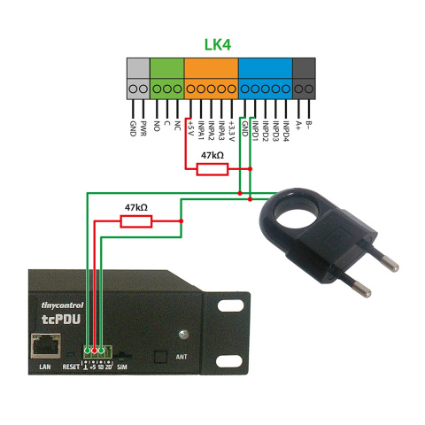 230 V AC mains voltage presence sensor