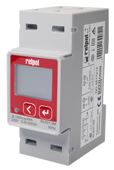 Single-phase meter RLE01-2M with Modbus interface and bidirectional measurement