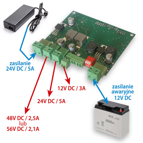 Converter DC/DC 120W 12/24/48/56V