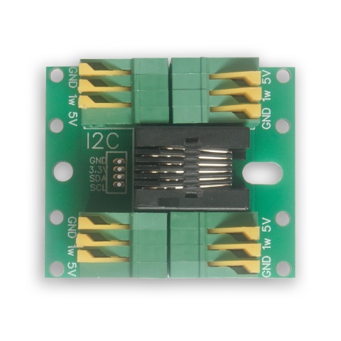4x1-Wire (DS18B20) splitter with spring terminals