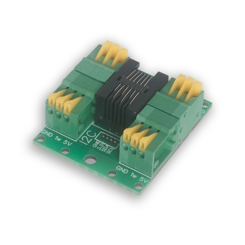 4x1-Wire (DS18B20) splitter with spring terminals