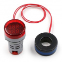 Voltmeter Ammeter LED 28 mm 20 ÷ 380 V / 100 A MIX of colors