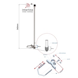 Omnidirectional antenna Horizon 6dBi 868MHz Lora MeshCore Meshtastic