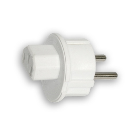 EU plug to C13 socket angle converter