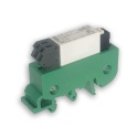 Relay board with RM85 relay 16 A, 12 V coil, with DIN rail mount