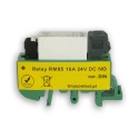 Relay board with RM85 relay 16 A, 24 V coil, with DIN rail mount